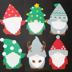 【クリスマス トムテ】壁面飾り ペーパークラフト 393