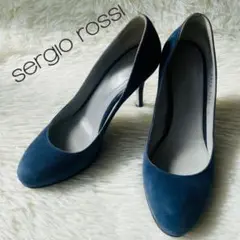 極美品✨sergio rossi セルジオロッシ パンプス スエード ブルー