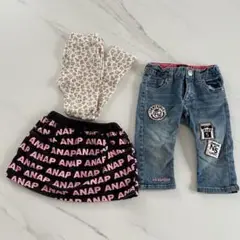 キッズ服　女の子　100 まとめ売りANAP ロゴスカート　Jenniデニム