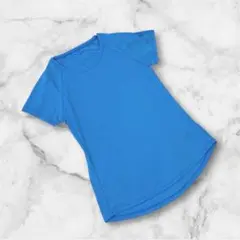 ジーユー　半袖Tシャツ　アクティブ　XS ブルー　無地