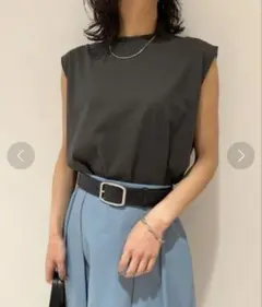 ミラオーウェン肩タックフレンチスリーブカットソー【ウォッシャブル】サイズ0