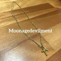 MaD ダブルチェーンクロスネックレス Moonagedevilment 清春