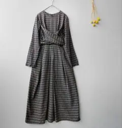 Aquagirl◉2WAYチェックリボンワンピース　美品　定価24,200円