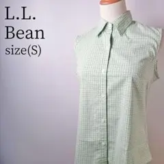 L.L.Bean シャツ 半袖 ノースリーブ トップス チェック柄 S 夏