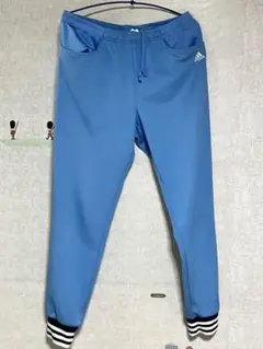 adidas 青 ジャージパンツ