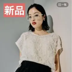 レプシィム　レーシーフレンチスリーブ　ニュアンス柄　ナチュラル　新品