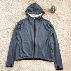 【bspix】フルジップジャケット フード付き 長袖 ジャンパー 指穴付き