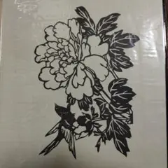 切り絵　バンドメイド　花　鳥