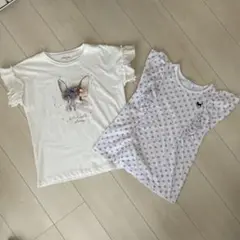 グローバルワーク　他　うさぎと水玉模様　Tシャツ　フリル　2枚セット　150