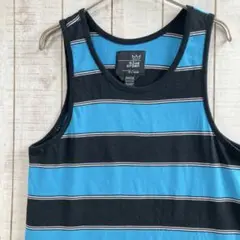古着　タンクトップ　ボーダー　ノースリーブ プリント　アメカジ