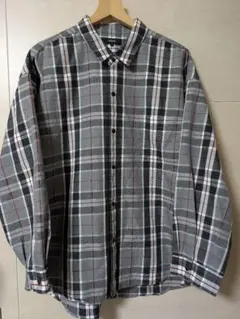 BEAMS ハート　オーバーサイズ長袖チェックシャツ サイズL