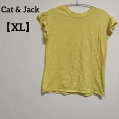 Cat & Jack 【XL】半袖Tシャツ コットン素材 袖口フリル イエロー