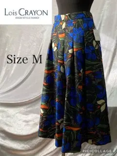 【美品】新品 未使用 タグ付 Lois CRAYON 花柄プリントスカート M