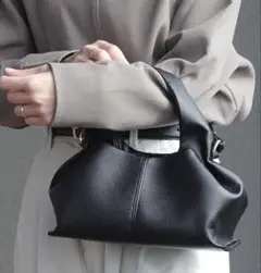 2WAY ソフトレザーライクミニショルダー　ハンドバッグ　ショルダーバッグ
