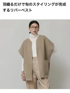 22AW 美品✨カレンソロジー MANTECO マンテコリバーベスト ベージュ 22AW 美品✨カレンソロジー MANTECO マンテコリバーベスト ベージュ