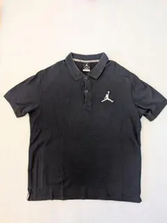 美品 90s 00s AIR JORDAN ポロシャツ 刺繍黒ロゴ レア AIR JORDAN エアジョーダン 刺繍ロゴ ジャンプマン 半袖