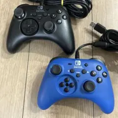 任天堂 switch コントローラー　ホリパッド　ブラック　ブルー　HORI