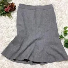 ♡美品♡ウール99%♡日本製♡【スコットクラブ】マーメイドスカート 秋冬 グレー