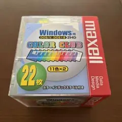 未開封 maxell MFHD18CC.22P フロッピーディスク 22枚