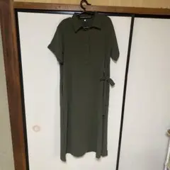 【新品】ブラック半袖シャツワンピース