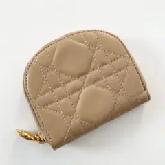 【美品】クリスチャンディオール レディディオール コインケース ベージュ