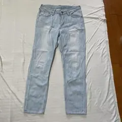ジーンズ　ジーパン　デニム　薄水色　M