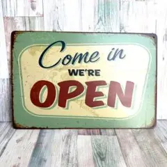 ブリキ看板☆ 開店 OPEN 447