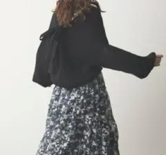 snidel スナイデル バック レースアップ カーディガン