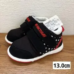 男の子　男児　ベビー　キッズ　スニーカー　靴　13㎝　星　スター　黒　ブラック