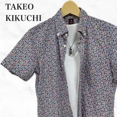 TAKEO KIKUCHI 半袖シャツ　総柄シャツ　花柄シャツ