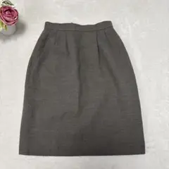 スピリチュアルボンド ミニスカート ウール シンプル グレーブラウン38