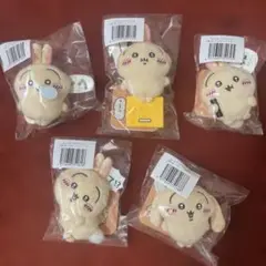 ちいかわ　うさぎだらけくじ　E賞　ぬいぐるみバッジ　5個セット