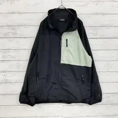 【EASTBOY】ナイロンジャケット 切替配色 ゆるだぼ 黒系L