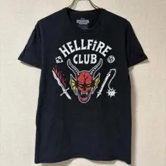 481 黒 STRANGERTHINGS アメリカ古着 Tシャツ ドラマ
