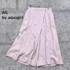★【エージーバイアクアガール】ガウチョパンツ スカーチョ ピンク 七分丈 ワイド