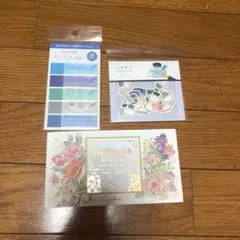 シール3点セット 花柄・ネイル・カラーパレット