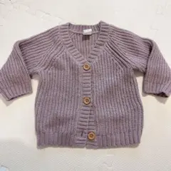 エイチアンドエム　H&M パープル　ニット　カーディガン　70 80