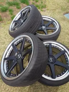 せ*い様 ワーク21インチ マットブラック ZEAST　ST1美品レーシングナッ WORK ZEAST STX (2PIECE/REVERSE) 21インチ×8.5J 5H-114.3
