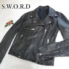 SWORD ライダースジャケット ドゥーズィエムクラス 羊革 ブラック サイズS