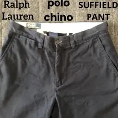 90s ラルフローレン　ポロチノ　サフィールド　SUFFIELD PANT 紺