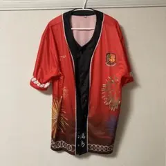 福島ユナイテッド花火柄シャツ