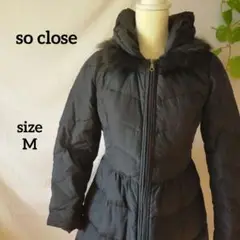 あたたか✨ so close ソークロース タヌキファー付き ダウンコート M