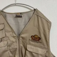 フィッシングベスト ベージュ AMA オールシーズン メッシュ 収納 ルアー 魚