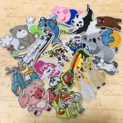 動物・キャラクター刺繍ワッペンセット