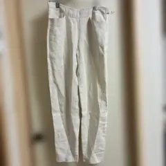 オンワード　麻100% ワイドパンツ ポケット付き