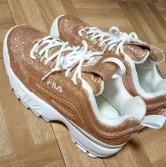 FILA ゴールド グリッター スニーカー