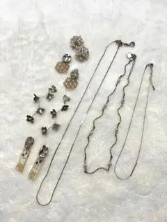 美品 プチプラのあや イヤリング+ネックレス セット