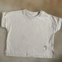 【美品】UNIQLO ハリネズミ刺繍のTシャツ 80cm エアリズム