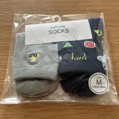 新品 petit mainプティマイン 乗り物クルーソックス2P M 16-18