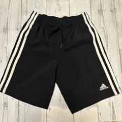 adidas 3本ライン 黒 ショートパンツ L